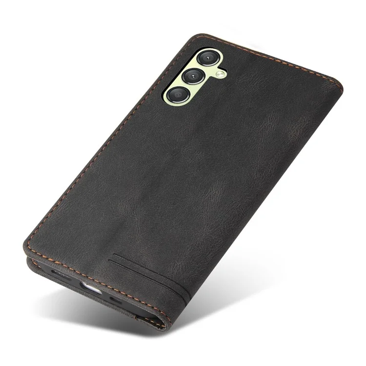 GQ.UTROBE 008 Series Para Samsung Galaxy A24 4G (162,1 x 77,6 x 8,3 mm) Capa RFID Blocking Capa de Telefone em Couro PU - Preto