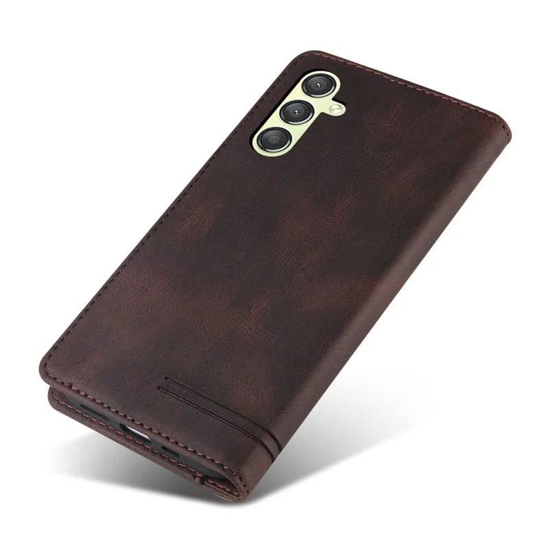 GQ.UTROBE 008 Series For Samsung Galaxy A24 4G (162.1 x 77.6 x 8.3mm) Case RFID Blocking PU Leather Phone Cover - Coffee
