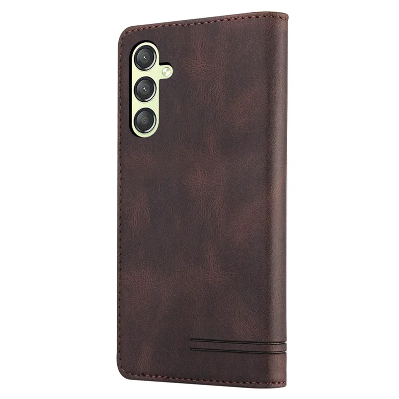 GQ.UTROBE 008 Series For Samsung Galaxy A24 4G (162.1 x 77.6 x 8.3mm) Case RFID Blocking PU Leather Phone Cover - Coffee