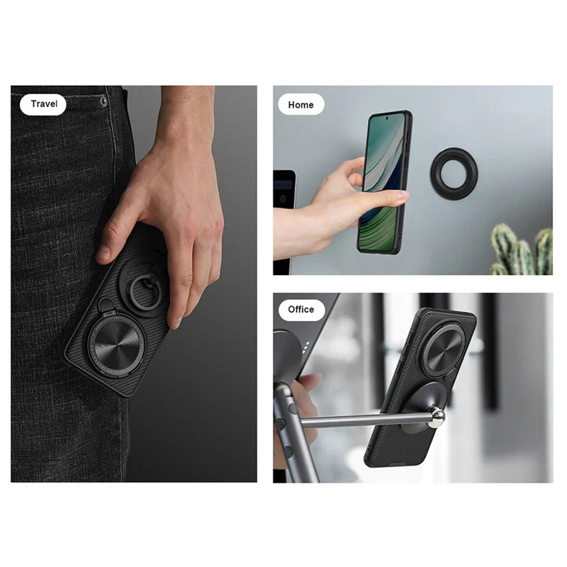 NILLKIN CamShield Prop Magnetic Series per il Case del Telefono Huawei Mate 60 con Copertura Obiettivo e Supporto - Blu