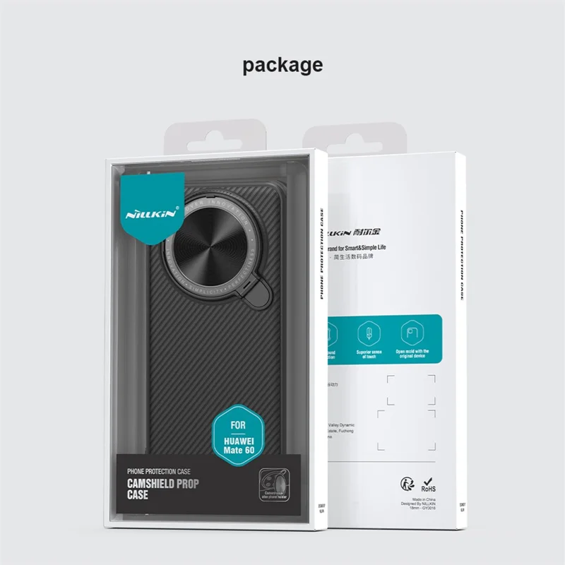 NILLKIN CamShield Prop Magnetic Series per il Case del Telefono Huawei Mate 60 con Copertura Obiettivo e Supporto - Blu