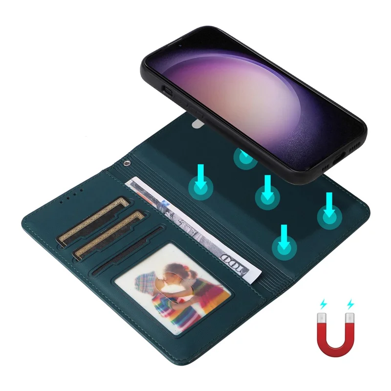 BETOPNICE 005 Custodia Staccabile per Samsung Galaxy S23+ Case Resistente agli Urti Custodia in Pelle per Telefono - Blu