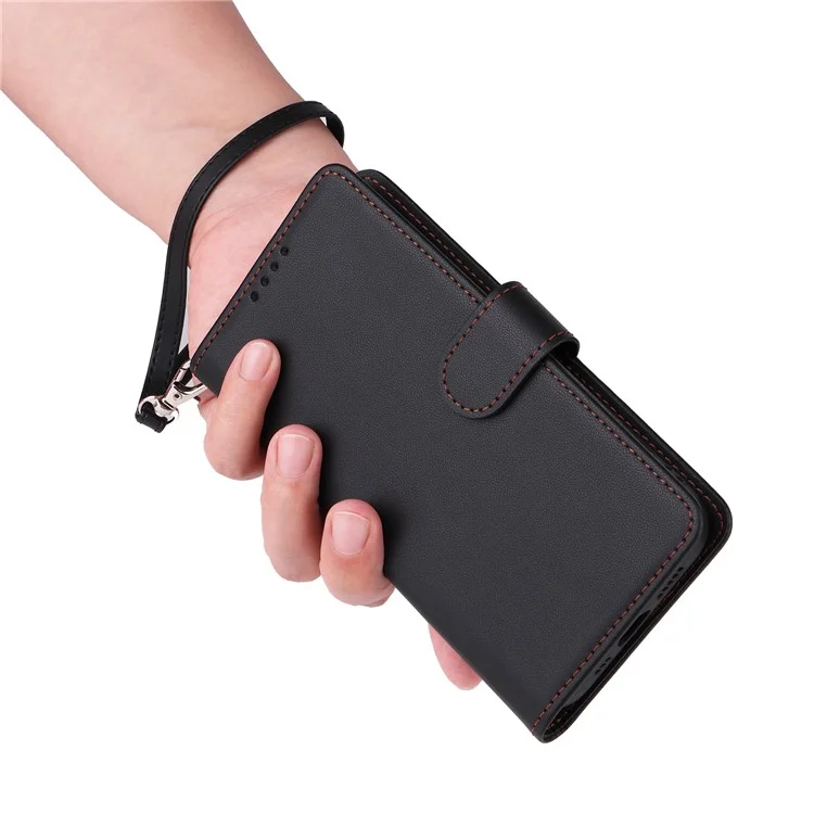 BETOPNICE 005 Abnehmbare Hülle für Samsung Galaxy S23 Case PU Leder Handyhülle - Schwarz