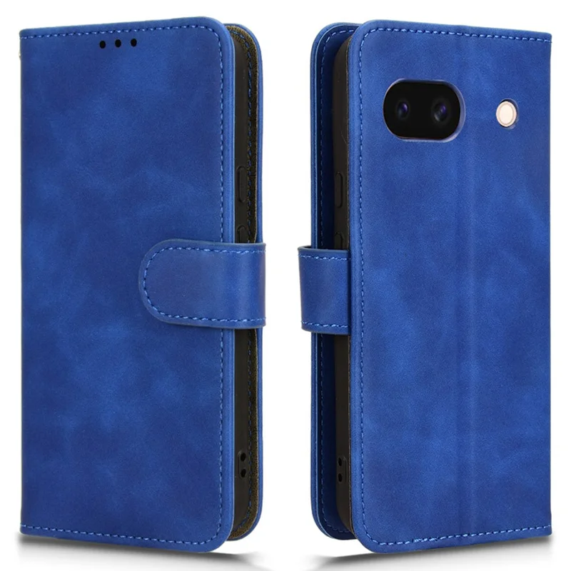 Capa de Telefone para Google Pixel 8a, de Couro PU, à Prova de Choque e com Carteira - Azul