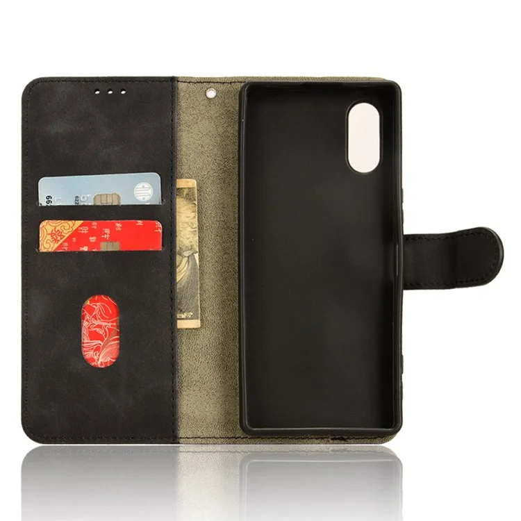 Para Sony Xperia 5 V Case Shockproof PU Leather Wallet Flip Mobile Phone Cover - Preto
