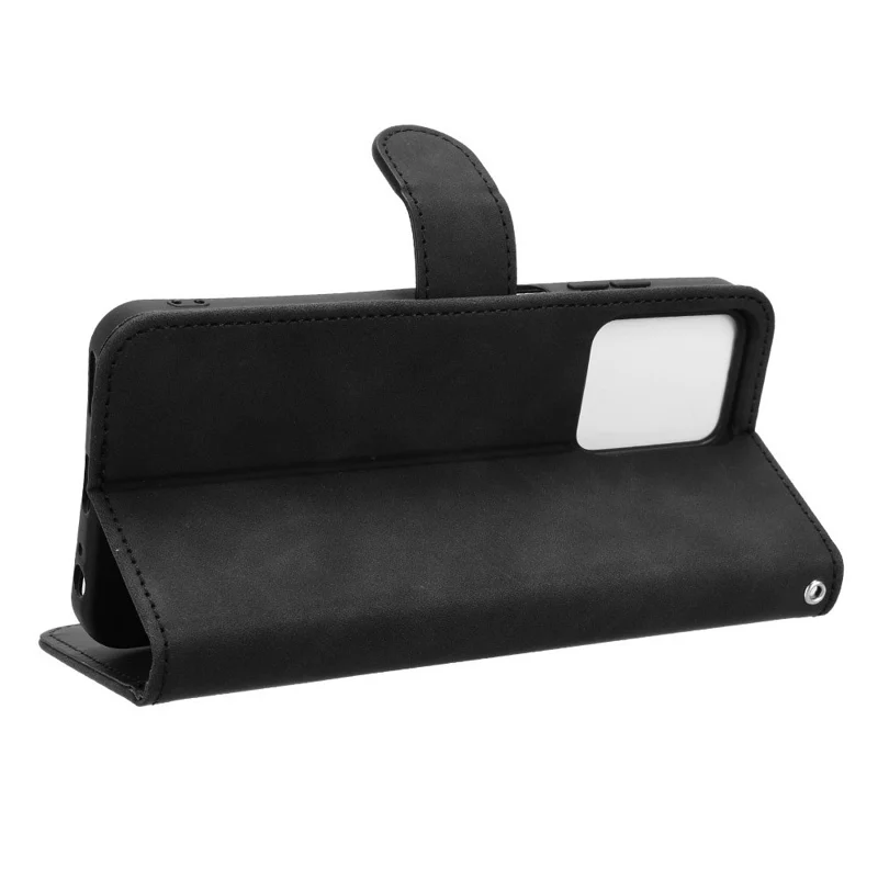 Para Oukitel C36 / C35 Anti-Scratch Cell Phone Case Capa de Carteira de Couro PU à Prova de Choque Telefone Cover - Preto