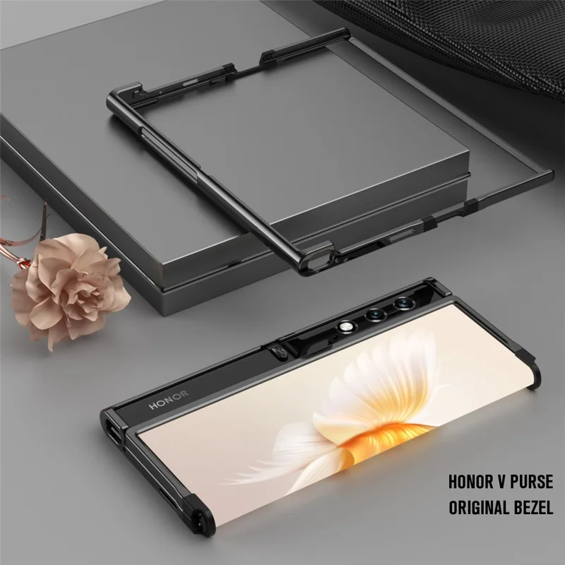 Estuche rígido de PC plegable Funda protectora para teléfono - Negro