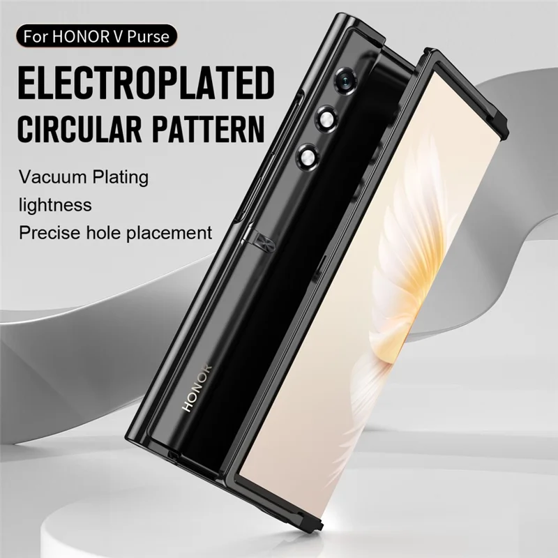 Estuche rígido de PC plegable Funda protectora para teléfono - Negro