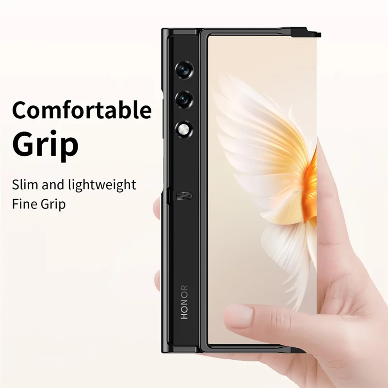 Estuche rígido de PC plegable Funda protectora para teléfono - Negro