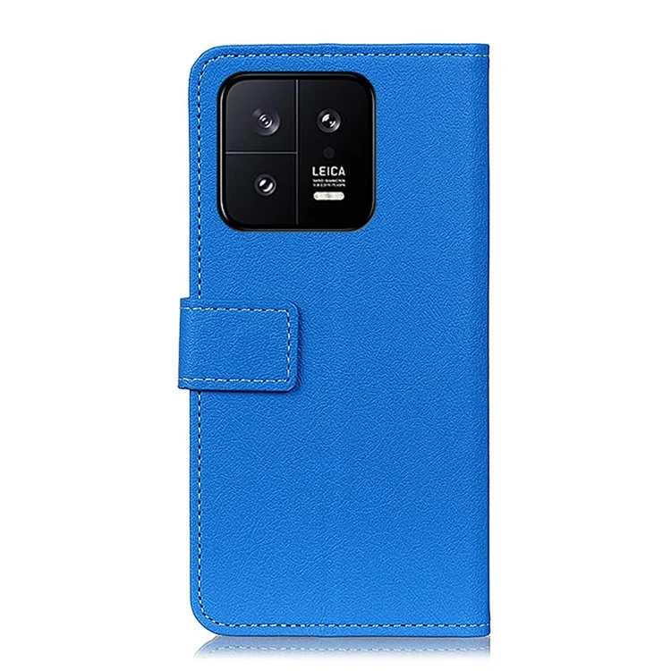 For Xiaomi 14 Case Book Style PU Leather Phone Cover Wallet Stand Shell - Blue
