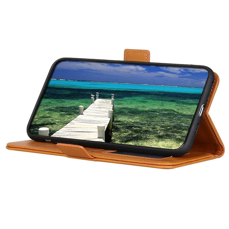 Pour Xiaomi 14 Case Support Pliable Couverture de Téléphone TPU +PU Cuir Portefeuille - Jaune