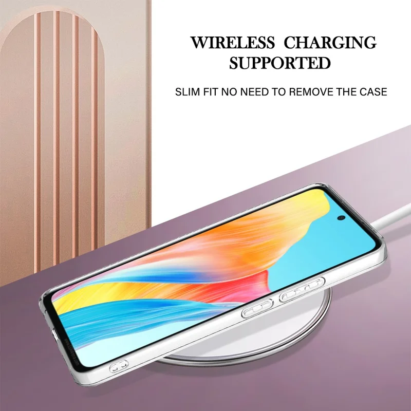 For Oppo A58 4G TPU Case with IMD Marble Pattern Electroplated Back Cover - White 006