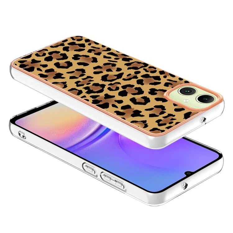 YB IMD Series-19 Style-D Para Samsung Galaxy A05 4G Case Pattern Soft 2.0mm TPU Phone Cover - Leopard Print