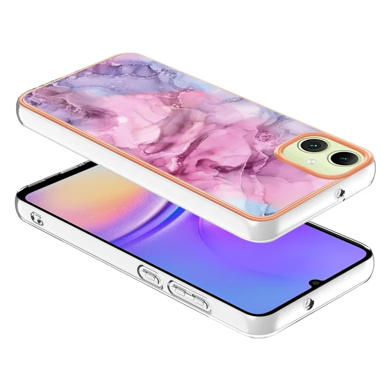 YB IMD Series-16 Style-E For Samsung Galaxy A05 4G Case Plating 2.0mm TPU Protective Cover - Rose