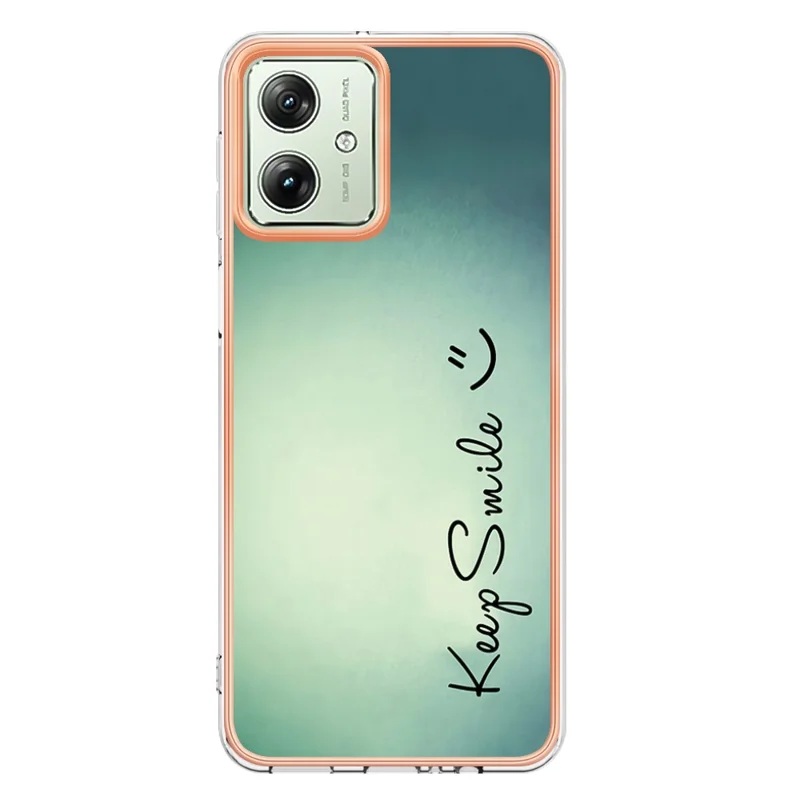 YB IMD Series-19 Style-D For Motorola Moto G54 5G Case Электроплатированный узор Чехол для телефона - Keep Smile