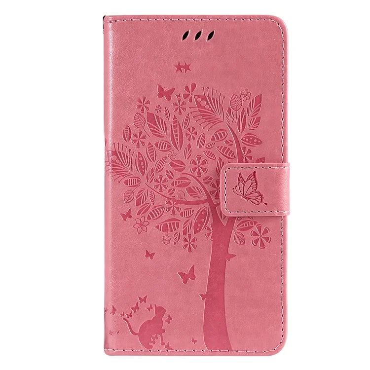 Para Google Pixel 8a KT Imprinting Flower Series-3 Anti-Scratch Phone Shell Stand PU Leather Wallet Case - Rosa
