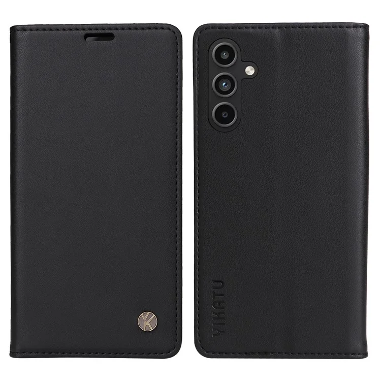 YIKATU YK-001 Étui pour Samsung Galaxy A15 5G Coque de Protection en Cuir Anti-rayures Portefeuille - Noir 