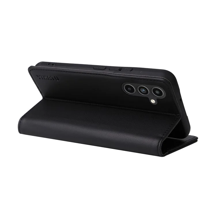 YIKATU YK-001 Étui pour Samsung Galaxy A15 5G Coque de Protection en Cuir Anti-rayures Portefeuille - Noir 