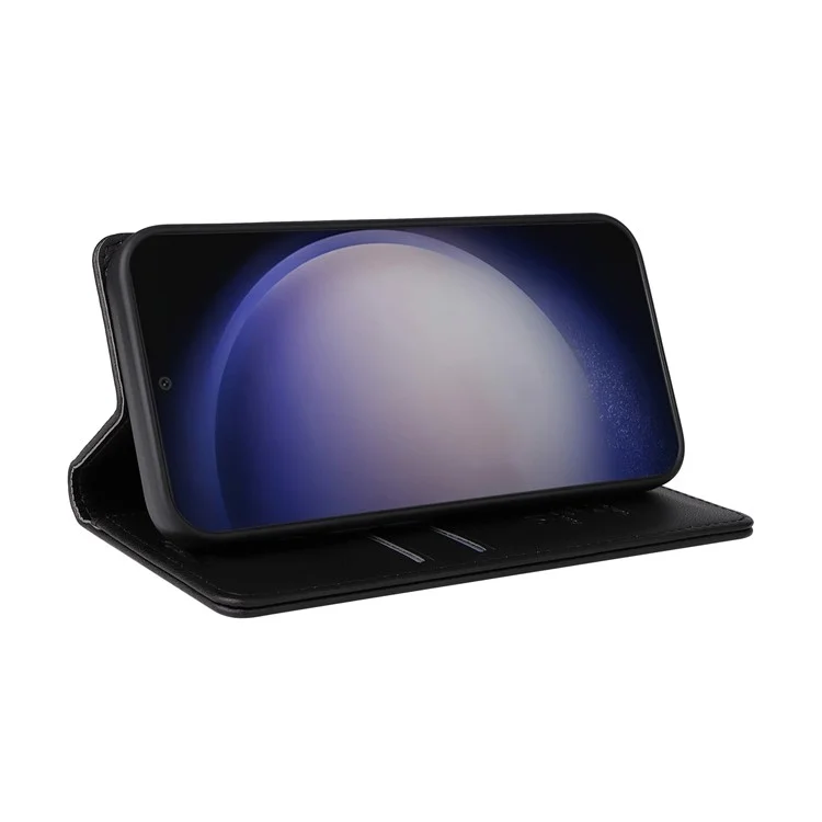 YIKATU YK-001 Pour Samsung Galaxy S25+ / S24+ Étui magnétique à fermeture automatique en cuir - Noir