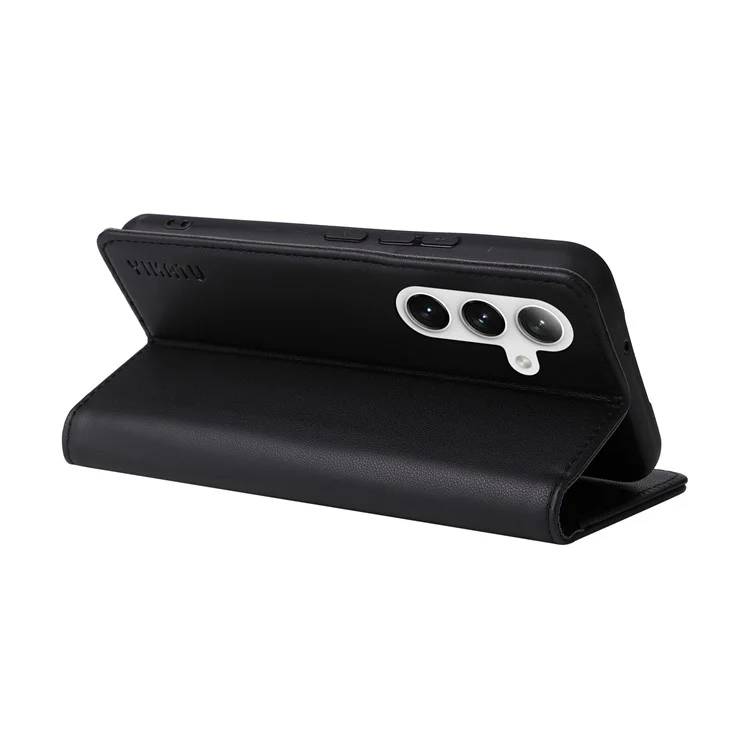 YIKATU YK-001 Pour Samsung Galaxy S25+ / S24+ Étui magnétique à fermeture automatique en cuir - Noir