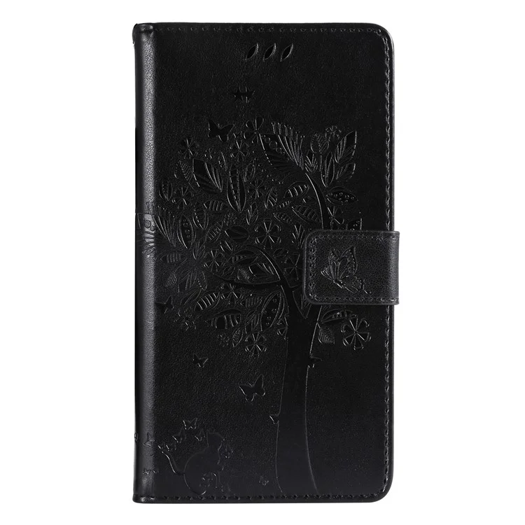 KT Impression de Flower Series-3 Pour Samsung Galaxy S24 + Cournal Imprestement Cavet de Papille de Chat Impreste - Noir