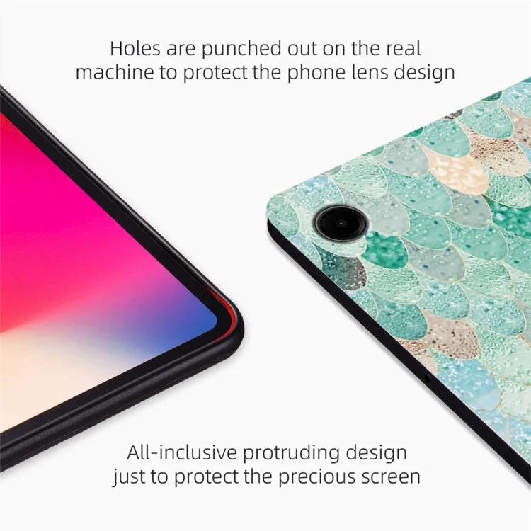 Per Samsung Galaxy Tab A9 Smart Cover PU Leather Pattern Stand Tablet Case - Summer Mermaid