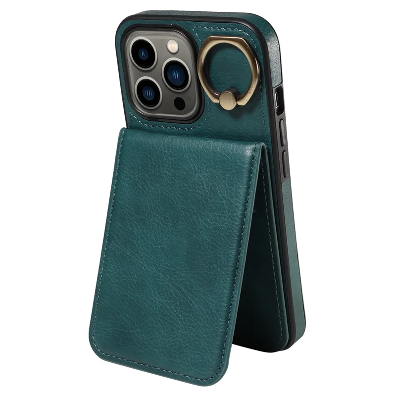004 Para Iphone 13 Pro Case Resistente a Couro Pu+tpu Tampa - Verde