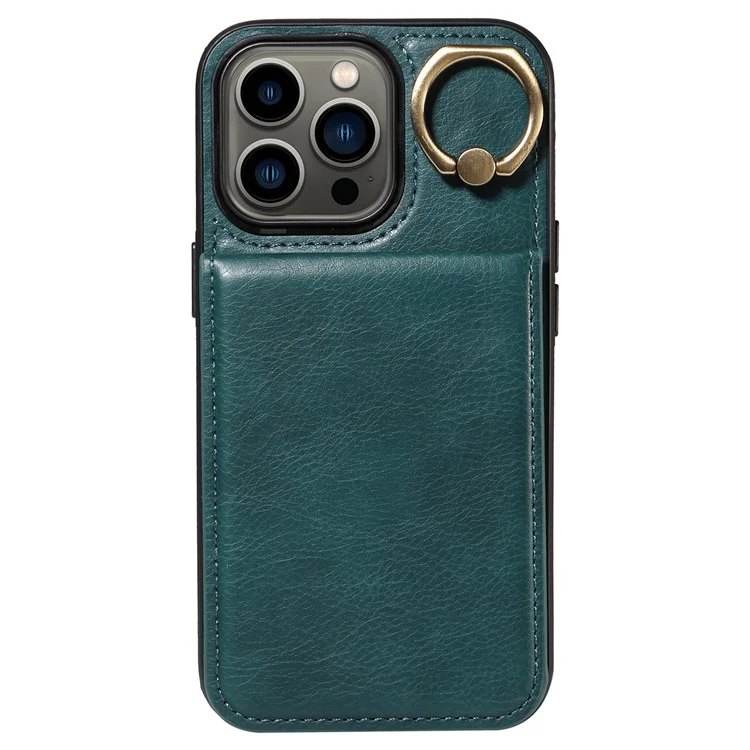 004 Para Iphone 13 Pro Case Resistente a Couro Pu+tpu Tampa - Verde