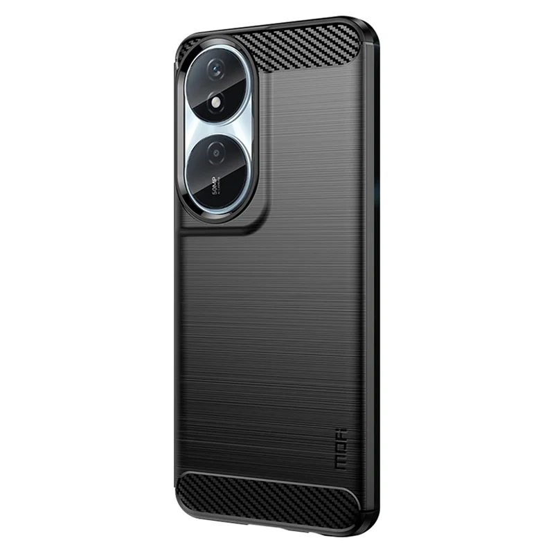 MOFI JK Serie TPU-1 para Honor Play 50 Plus 5G Funda Delgada de Textura de Fibra de Carbono Cubierta de Teléfono de TPU - Negro