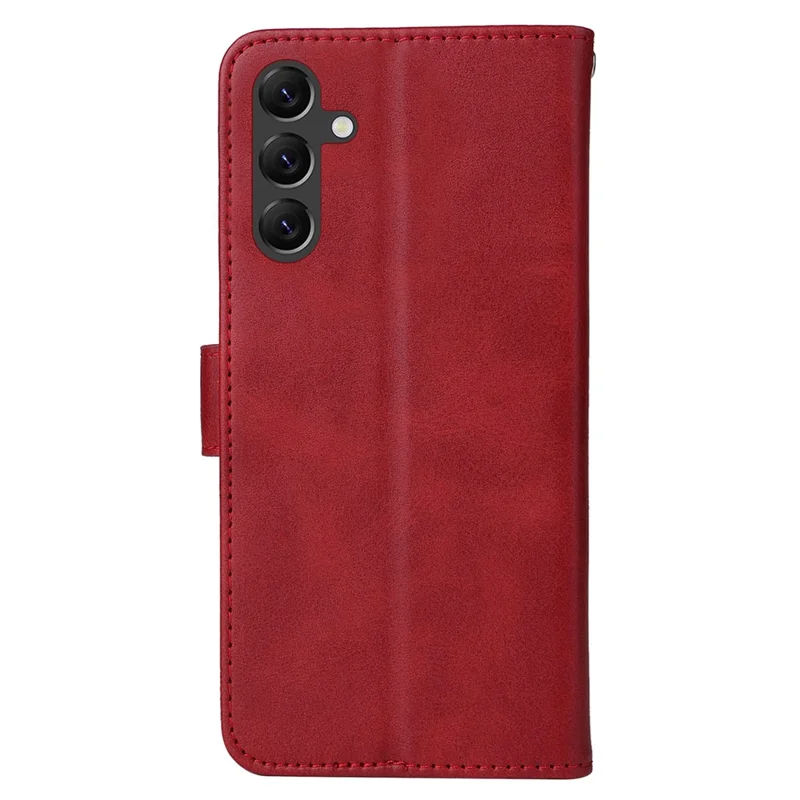 Чехол для Samsung Galaxy A15 5G, противоударный чехол для телефона, кожаный кошелек с текстурой телячьей кожи - Красный