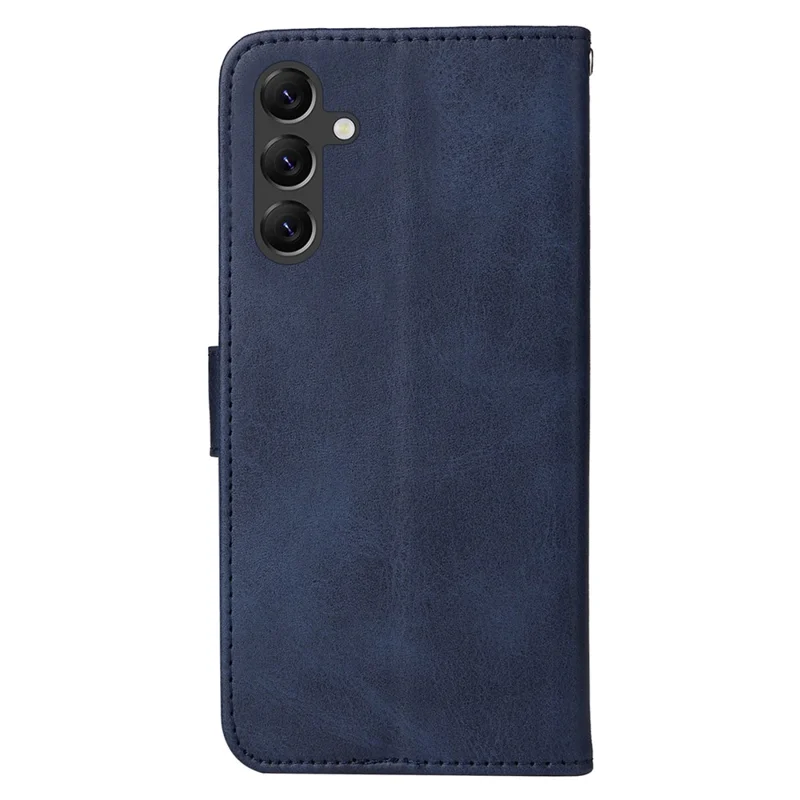 Per Samsung Galaxy A15 5G Custodia Antiurto Guscio Telefono Texture in Pelle di Vitello Custodia Portafoglio per Telefono - Blu