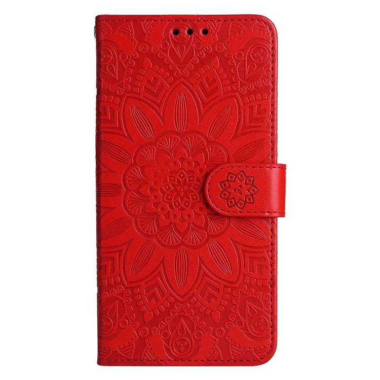 Für Samsung Galaxy A15 5G Case Ständer Brieftasche Stoßfest PU-Leder Handy-Cover - Rot