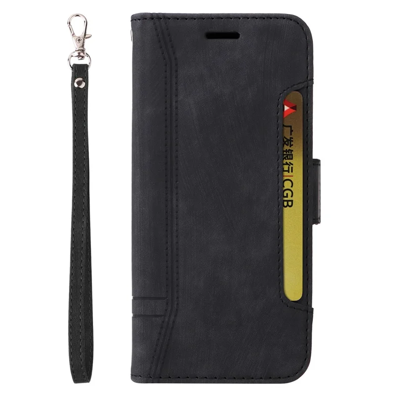 BETOPNICE 001 Stand PU Leather Phone Shell for Samsung Galaxy A15 5G Case Folding Wallet Phone Cover - Black