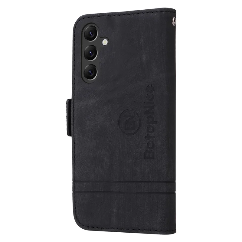 BETOPNICE 001 Stand PU Leather Phone Shell for Samsung Galaxy A15 5G Case Folding Wallet Phone Cover - Black