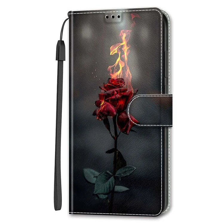 Funda para Samsung Galaxy S24 Ultra con soporte y ranura para tarjetas - Fire Rose