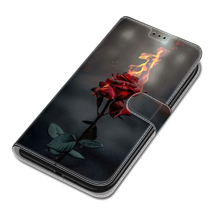 Funda para Samsung Galaxy S24 Ultra con soporte y ranura para tarjetas - Fire Rose