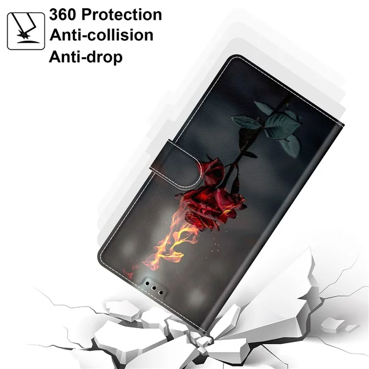 Funda para Samsung Galaxy S24 Ultra con soporte y ranura para tarjetas - Fire Rose