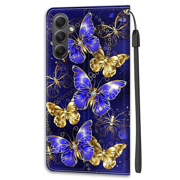 Para Samsung Galaxy S23 FE Case Porta-cartões Suporte de Telefone Capa - Borboletas Douradas