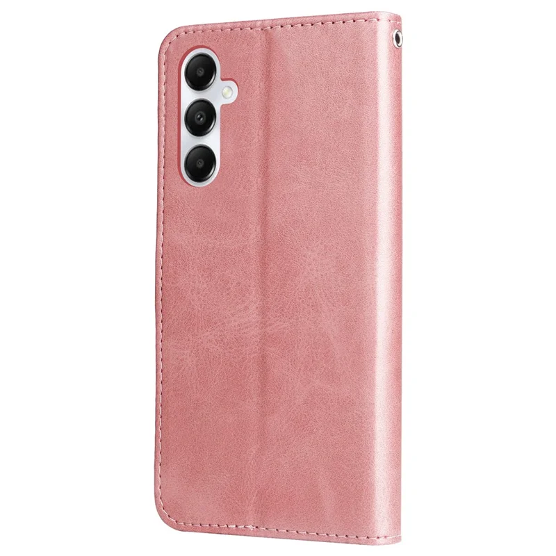 For Samsung Galaxy A05s 4G Case Leather Cellphone Cover with Zipper Pocket Wallet - Pink
