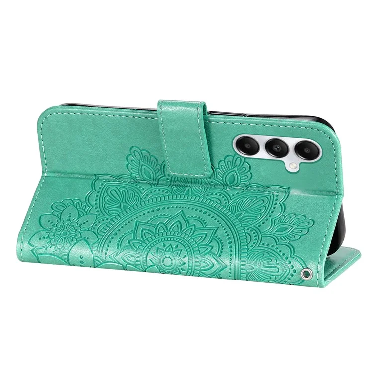 Pour Samsung Galaxy A05s 4G Imprinted PU Leather Case Cell Phone Shell Stand Wallet Cover - Vert