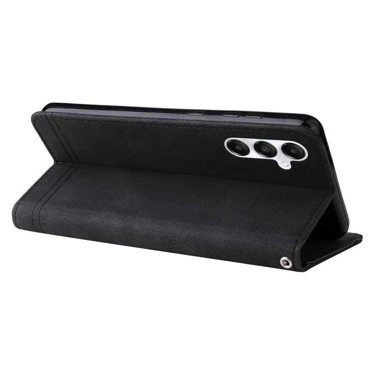 Para Samsung Galaxy A05s 4G Case Anti-Scratch Phone Cover PU Leather Stand Wallet - Preto