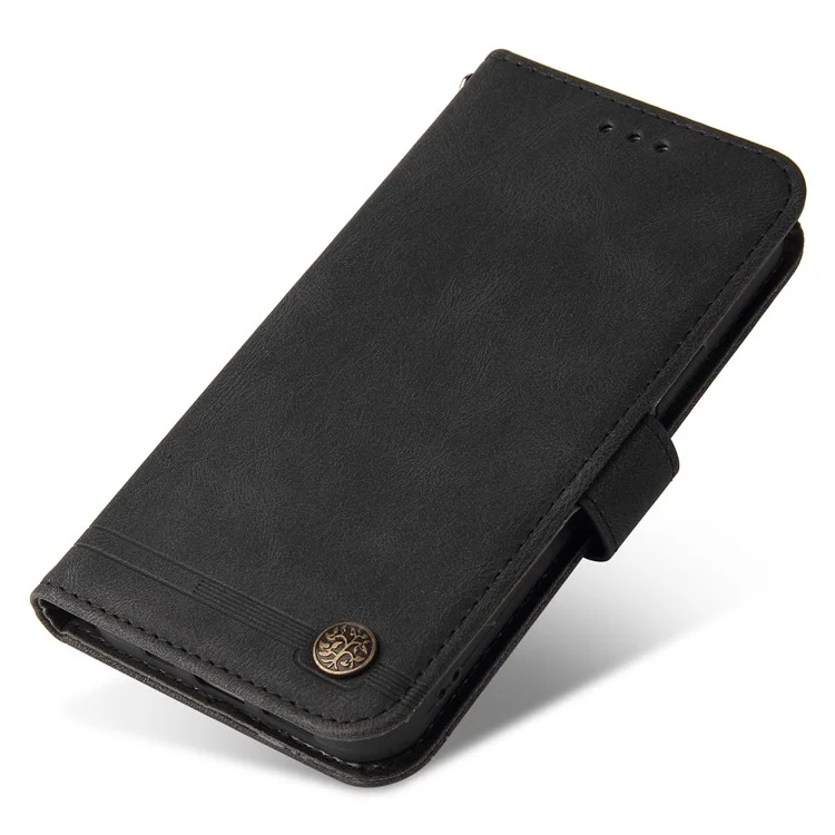 Para Samsung Galaxy A05s 4G Case Anti-Scratch Phone Cover PU Leather Stand Wallet - Preto