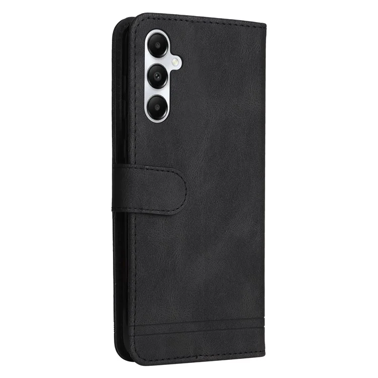 Para Samsung Galaxy A05s 4G Case Anti-Scratch Phone Cover PU Leather Stand Wallet - Preto