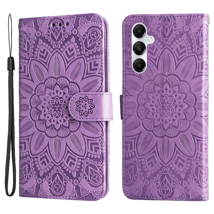 Чехол-кошелек для телефона Stand Wallet Phone Case для Samsung Galaxy A05s 4G, противоцарапинный, из искусственной кожи PU, фиолетового цвета