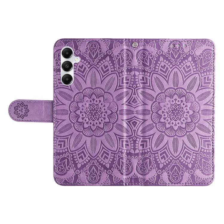 Чехол-кошелек для телефона Stand Wallet Phone Case для Samsung Galaxy A05s 4G, противоцарапинный, из искусственной кожи PU, фиолетового цвета