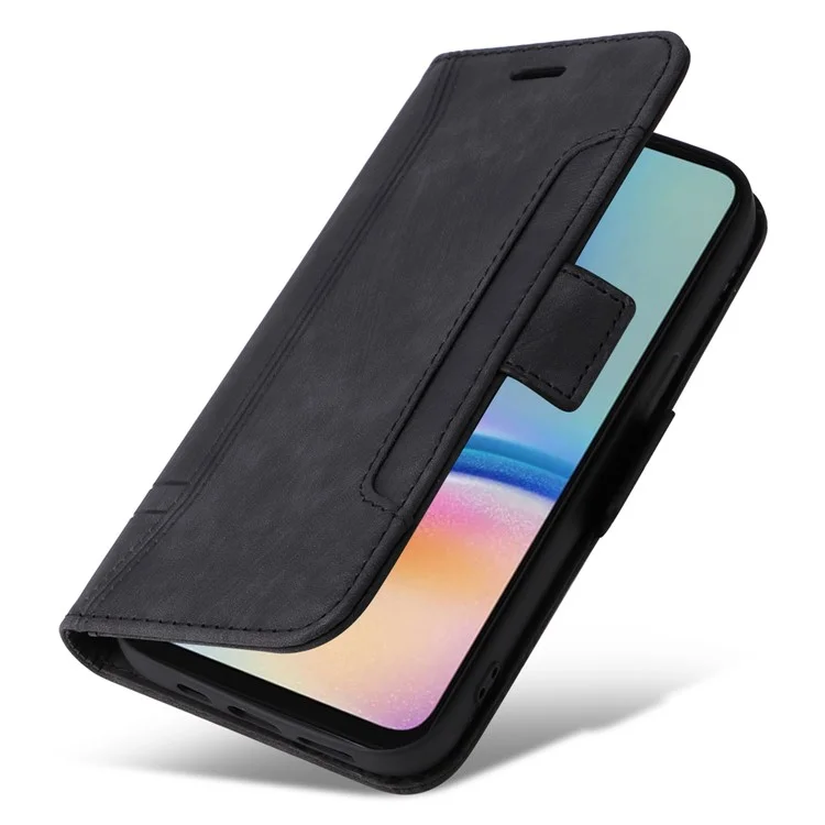 BETOPNICE 001 Für Samsung Galaxy A05s 4G Hülle PU-Leder Ständer Geldbörse Handyhülle - Schwarz