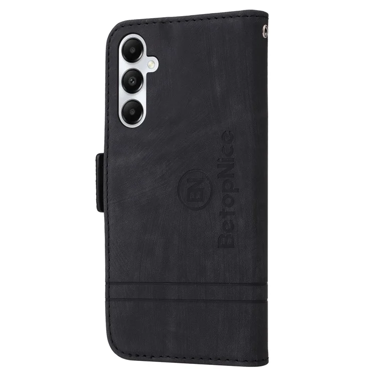 BETOPNICE 001 Für Samsung Galaxy A05s 4G Hülle PU-Leder Ständer Geldbörse Handyhülle - Schwarz