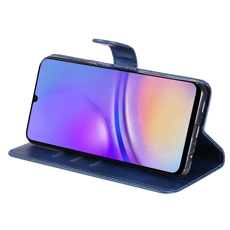 For Samsung Galaxy A05 4G Leather Case Zipper Pocket Wallet Stand Phone Shell - Blue