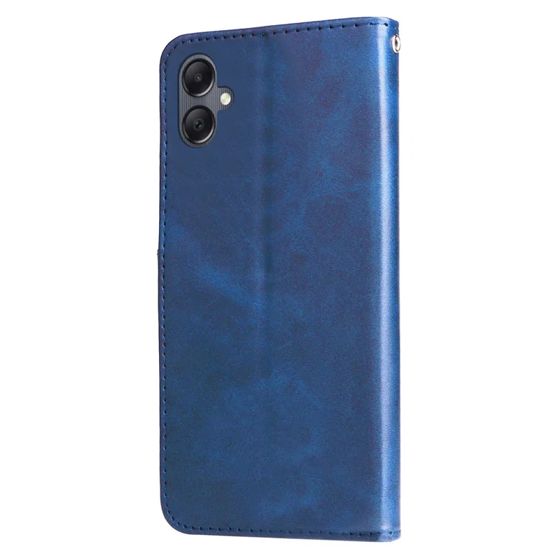 For Samsung Galaxy A05 4G Leather Case Zipper Pocket Wallet Stand Phone Shell - Blue