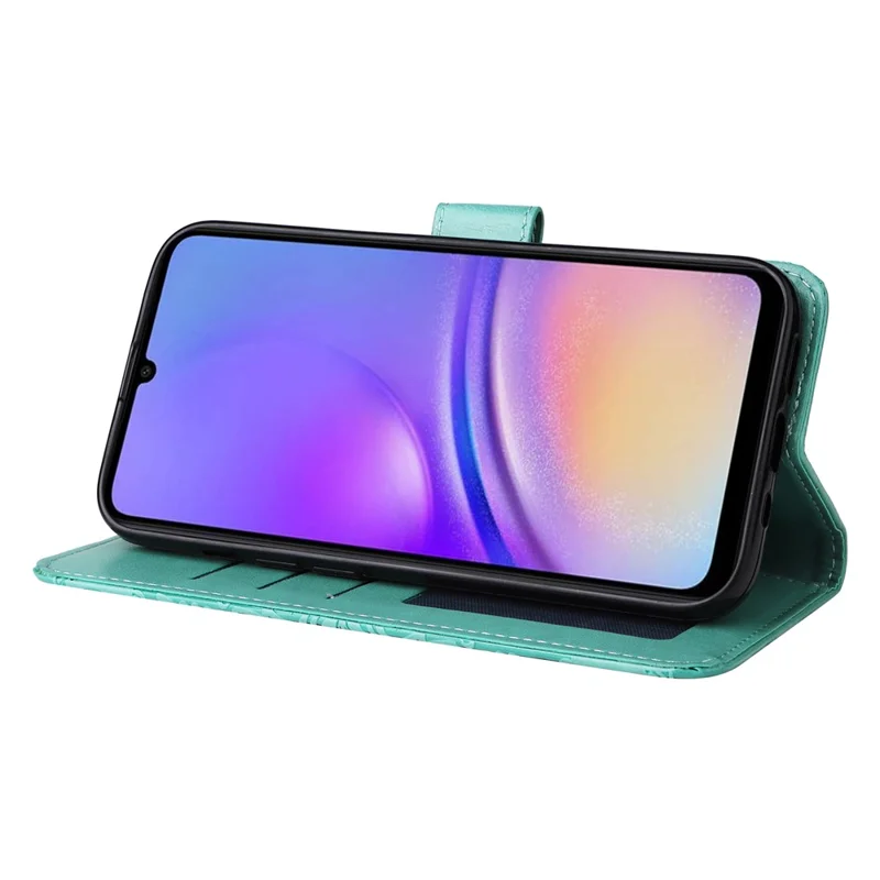 Für Samsung Galaxy A05 4G Hülle Slim-Fit Shell Stand Wallet PU Leder Handyhülle - Grün